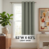 H.Versailtex 1 Panel Blackout Thermal Insulated Grommet Top Short Solid Color Curtain