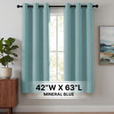 H.Versailtex 2 Panels Blackout Curtains Thermal Insulated Grommet Top Solid Color Curtains