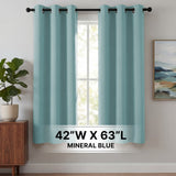 H.Versailtex 2 Panels Blackout Curtains Thermal Insulated Grommet Top Solid Color Curtains