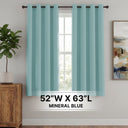H.Versailtex 2 Panels Blackout Curtains Thermal Insulated Grommet Top Solid Color Curtains