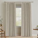 Natural Linen Tab Top Curtains Semi Sheer Curtains