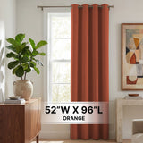 H.Versailtex 1 Panel Blackout Thermal Insulated Grommet Top Short Solid Color Curtain