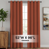 H.Versailtex 2 Panels Blackout Curtains Thermal Insulated Grommet Top Solid Color Curtains
