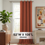 H.Versailtex 1 Panel Blackout Thermal Insulated Grommet Top Short Solid Color Curtain