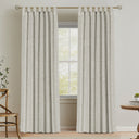 Natural Linen Tab Top Curtains Semi Sheer Curtains