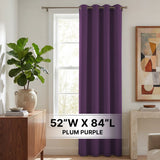H.Versailtex 1 Panel Blackout Thermal Insulated Grommet Top Short Solid Color Curtain