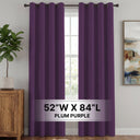 H.Versailtex 2 Panels Blackout Curtains Thermal Insulated Grommet Top Solid Color Curtains