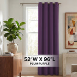 H.Versailtex 1 Panel Blackout Thermal Insulated Grommet Top Short Solid Color Curtain