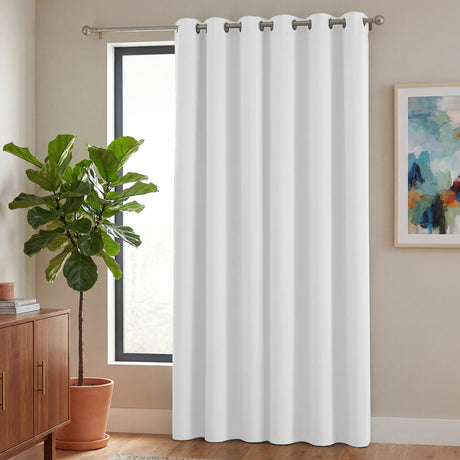 H.Versailtex 1 Panel Blackout Patio Curtains Extra Wide Grommet Top Solid Color Curtains