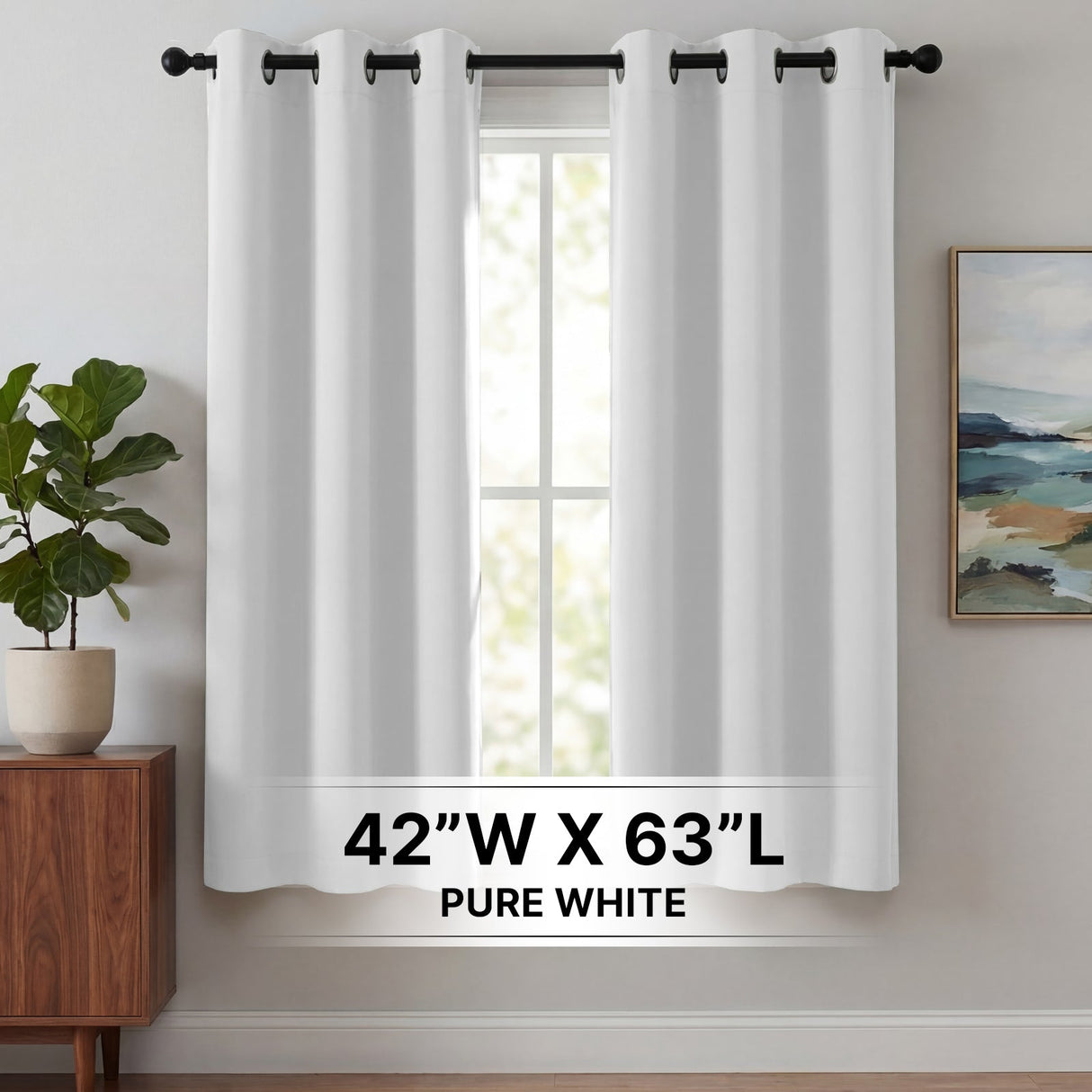 H.Versailtex 2 Panels Blackout Curtains Thermal Insulated Grommet Top Solid Color Curtains