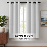H.Versailtex 2 Panels Blackout Curtains Thermal Insulated Grommet Top Solid Color Curtains