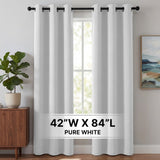 H.Versailtex 2 Panels Blackout Curtains Thermal Insulated Grommet Top Solid Color Curtains