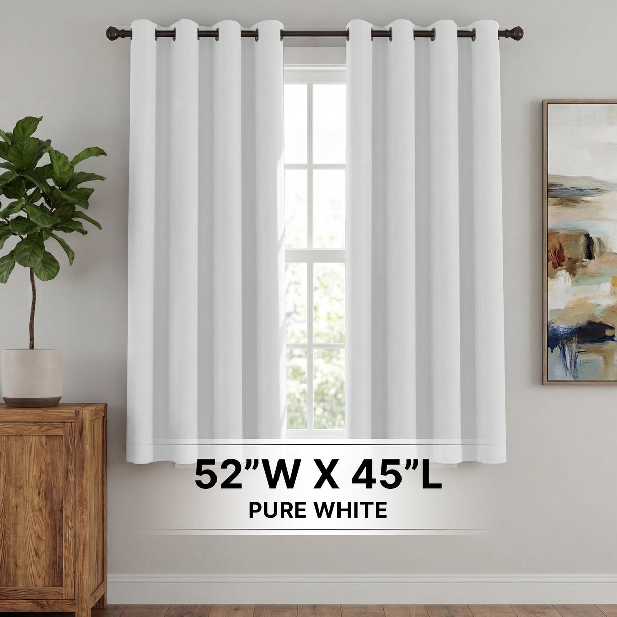 H.Versailtex 2 Panels Blackout Curtains Thermal Insulated Grommet Top Solid Color Curtains