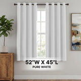 H.Versailtex 2 Panels Blackout Curtains Thermal Insulated Grommet Top Solid Color Curtains