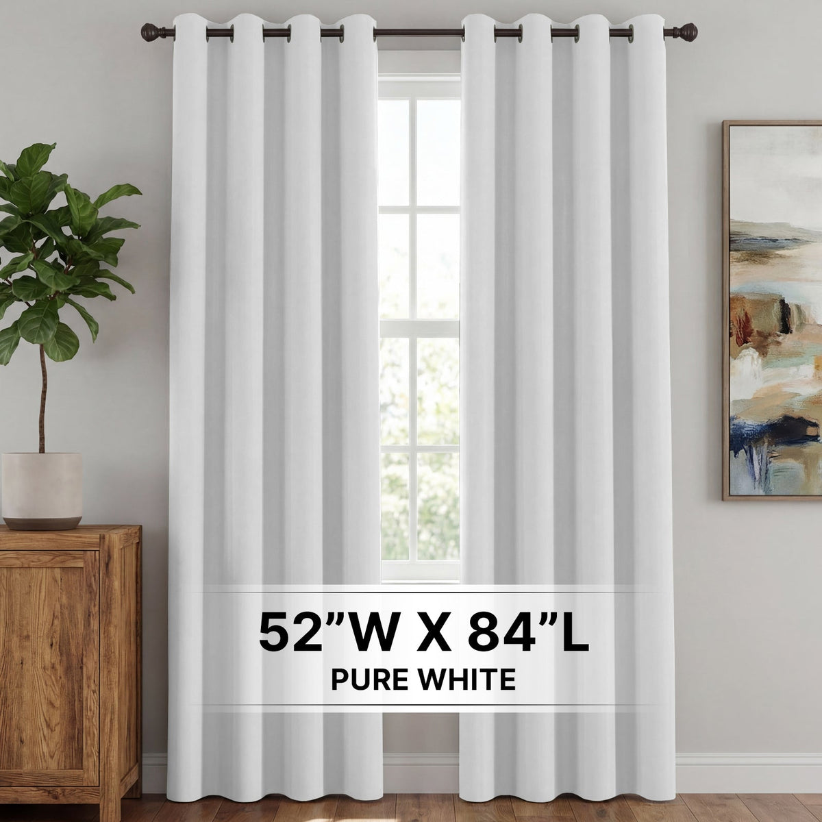 H.Versailtex 2 Panels Blackout Curtains Thermal Insulated Grommet Top Solid Color Curtains