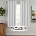 H.Versailtex 2 Panels Blackout Curtains Thermal Insulated Grommet Top Solid Color Curtains
