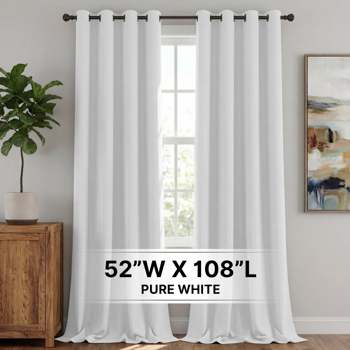 H.Versailtex 2 Panels Blackout Curtains Thermal Insulated Grommet Top Solid Color Curtains