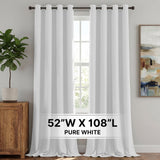 H.Versailtex 2 Panels Blackout Curtains Thermal Insulated Grommet Top Solid Color Curtains