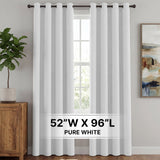 H.Versailtex 2 Panels Blackout Curtains Thermal Insulated Grommet Top Solid Color Curtains