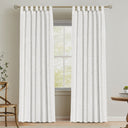 Natural Linen Tab Top Curtains Semi Sheer Curtains