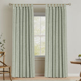 Natural Linen Tab Top Curtains Semi Sheer Curtains