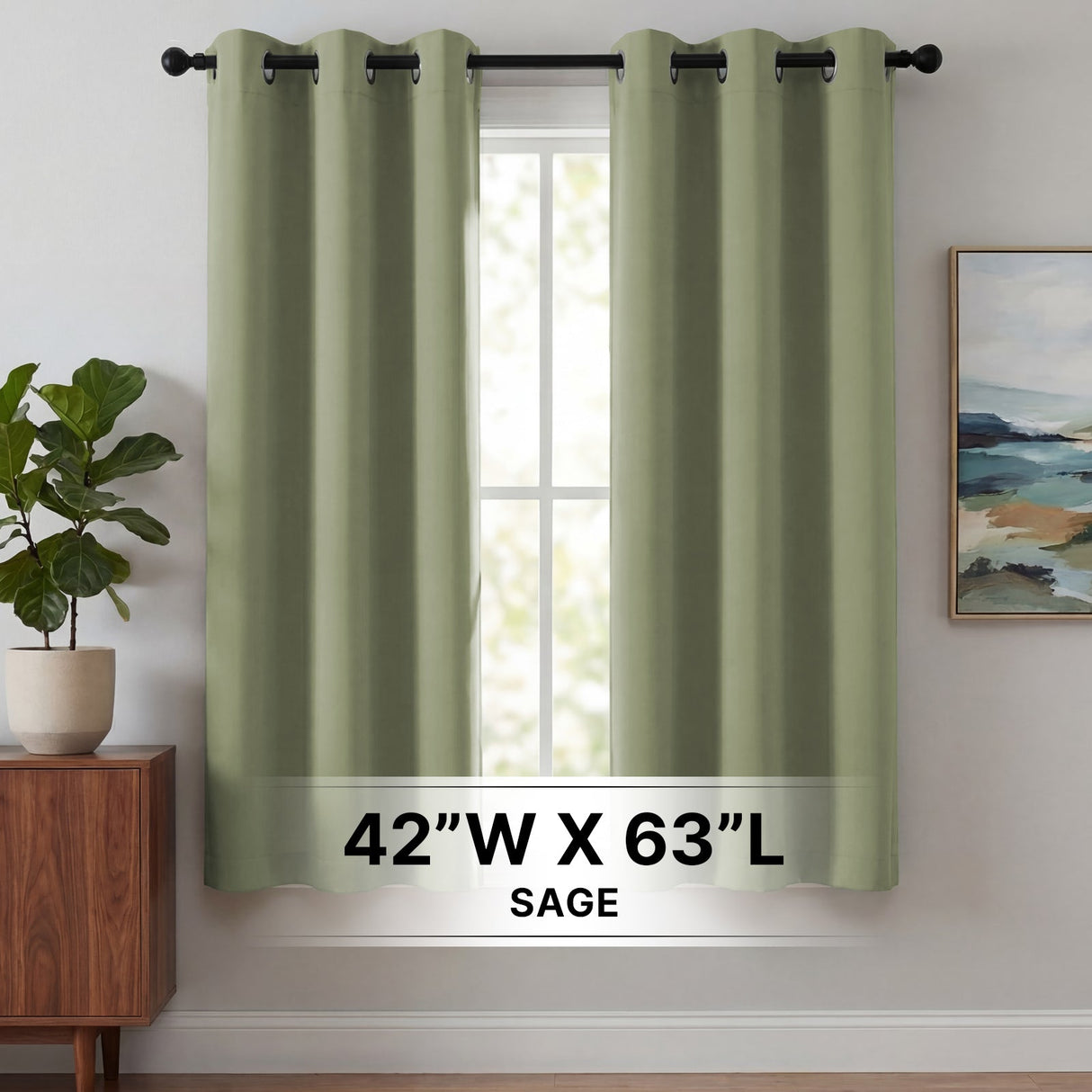 H.Versailtex 2 Panels Blackout Curtains Thermal Insulated Grommet Top Solid Color Curtains