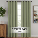 H.Versailtex 2 Panels Blackout Curtains Thermal Insulated Grommet Top Solid Color Curtains