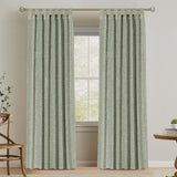 Natural Linen Tab Top Curtains Semi Sheer Curtains
