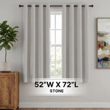 H.Versailtex 2 Panels Blackout Curtains Thermal Insulated Grommet Top Solid Color Curtains