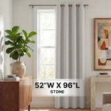 H.Versailtex 1 Panel Blackout Thermal Insulated Grommet Top Short Solid Color Curtain