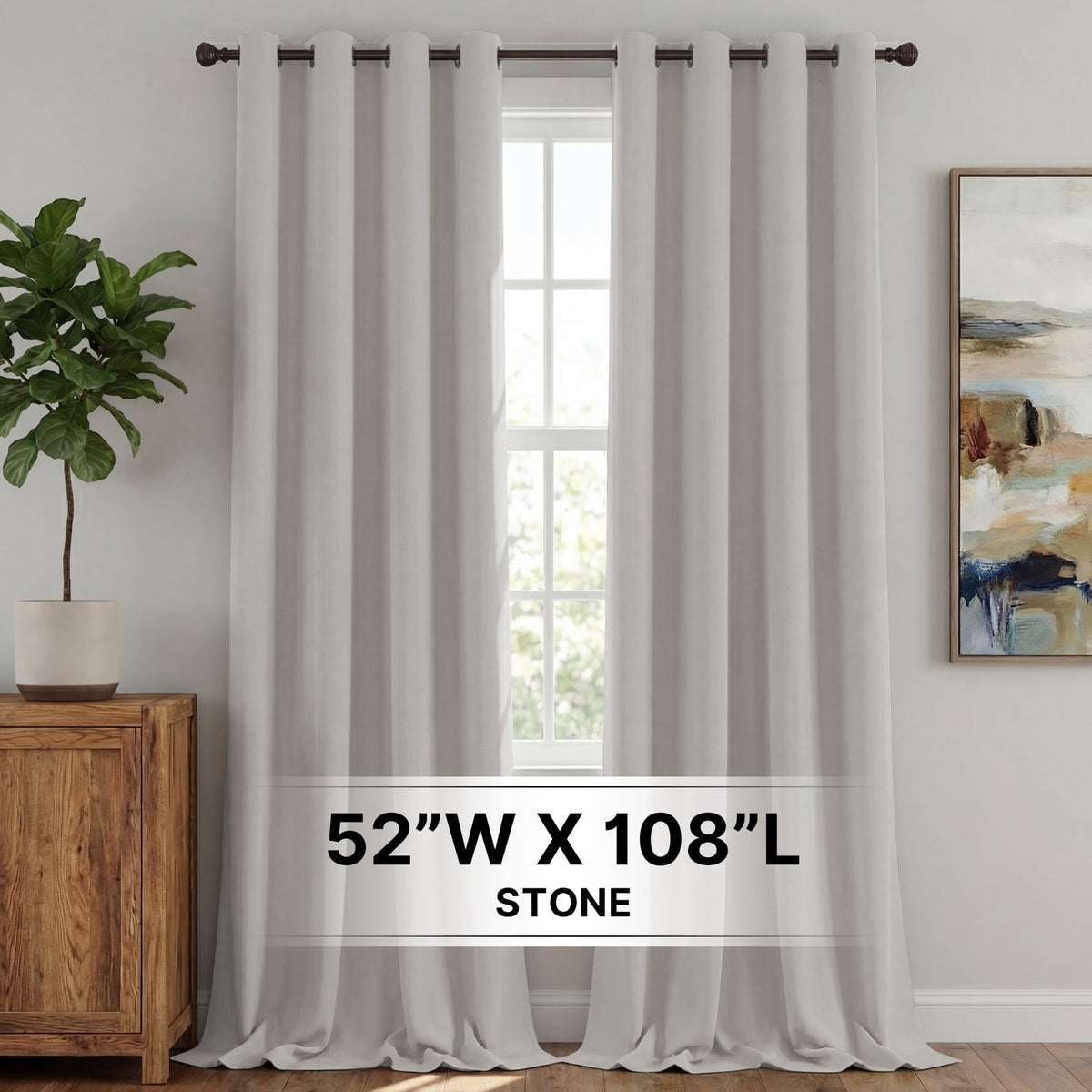 H.Versailtex 2 Panels Blackout Curtains Thermal Insulated Grommet Top Solid Color Curtains