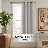 H.Versailtex 1 Panel Blackout Thermal Insulated Grommet Top Short Solid Color Curtain