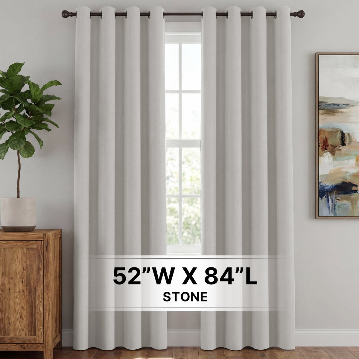 H.Versailtex 2 Panels Blackout Curtains Thermal Insulated Grommet Top Solid Color Curtains