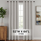 H.Versailtex 2 Panels Blackout Curtains Thermal Insulated Grommet Top Solid Color Curtains