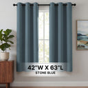 H.Versailtex 2 Panels Blackout Curtains Thermal Insulated Grommet Top Solid Color Curtains