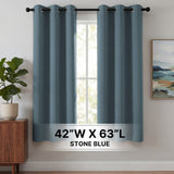 H.Versailtex 2 Panels Blackout Curtains Thermal Insulated Grommet Top Solid Color Curtains