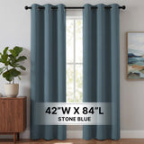 H.Versailtex 2 Panels Blackout Curtains Thermal Insulated Grommet Top Solid Color Curtains