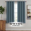 H.Versailtex 2 Panels Blackout Curtains Thermal Insulated Grommet Top Solid Color Curtains