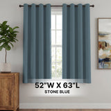 H.Versailtex 2 Panels Blackout Curtains Thermal Insulated Grommet Top Solid Color Curtains