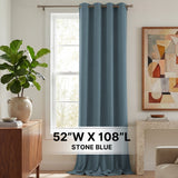 H.Versailtex 1 Panel Blackout Thermal Insulated Grommet Top Short Solid Color Curtain