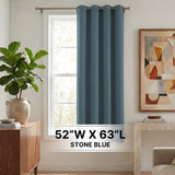H.Versailtex 1 Panel Blackout Thermal Insulated Grommet Top Short Solid Color Curtain