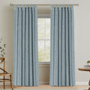Natural Linen Tab Top Curtains Semi Sheer Curtains