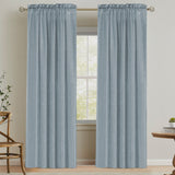 Natural Linen Rod Pocket Curtains Semi Sheer Curtains