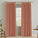 Natural Linen Tab Top Curtains Semi Sheer Curtains