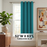 H.Versailtex 1 Panel Blackout Thermal Insulated Grommet Top Short Solid Color Curtain