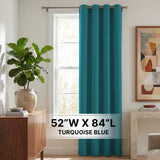 H.Versailtex 1 Panel Blackout Thermal Insulated Grommet Top Short Solid Color Curtain