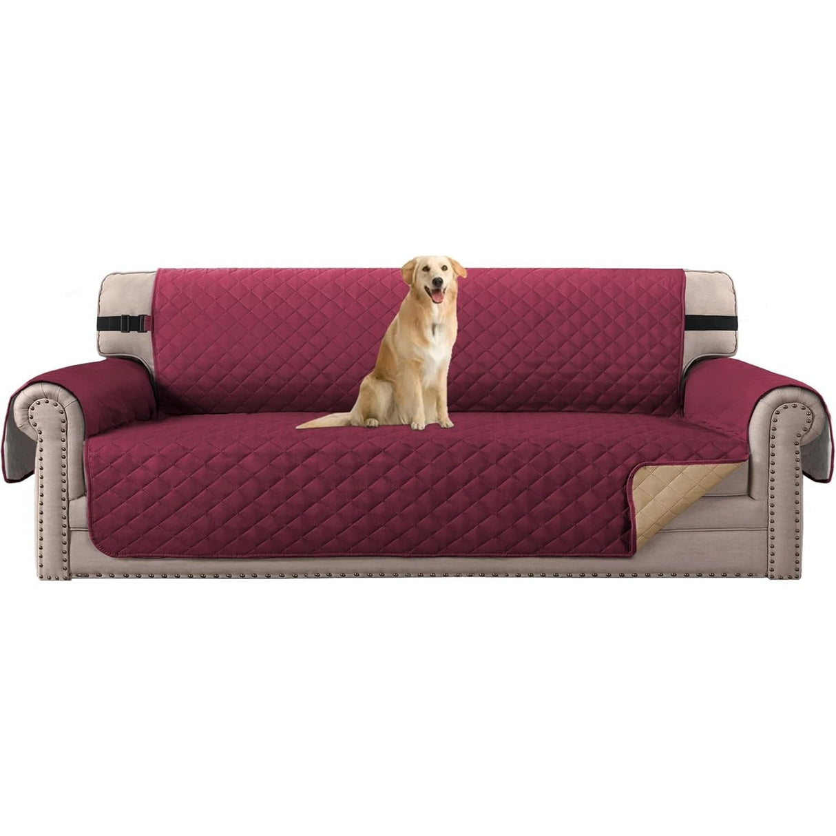 H.Versailtex Reversible Sofa Covers Water Repellent Chair Slipcover for Dogs Pets Furniture Protector