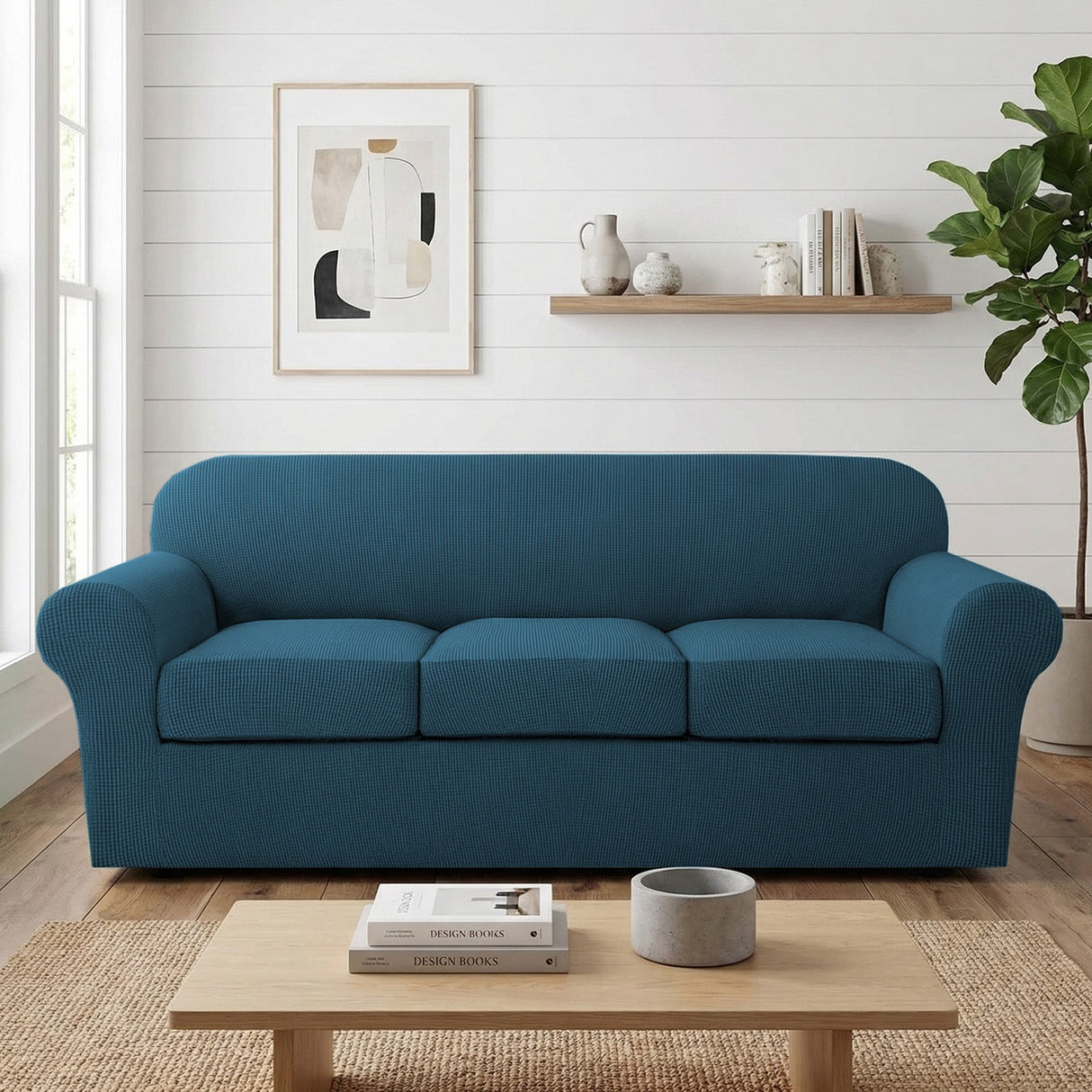 H.Versailtex Stretch Thicker Jacquard Fabric Sofa Slipcover