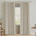 Natural Linen Tab Top Curtains Semi Sheer Curtains