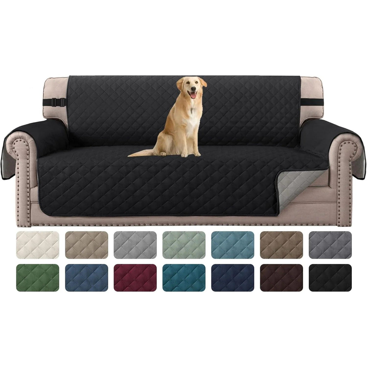 H.Versailtex Reversible Sofa Covers Water Repellent Chair Slipcover for Dogs Pets Furniture Protector